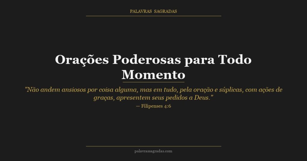 Orações Poderosas para Todo Momento