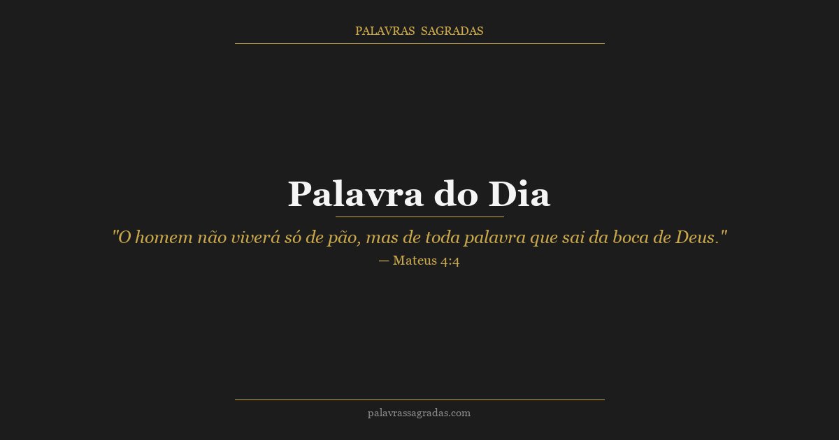 Ilustração do artigo: Palavra do Dia: Mensagem de Deus para Hoje